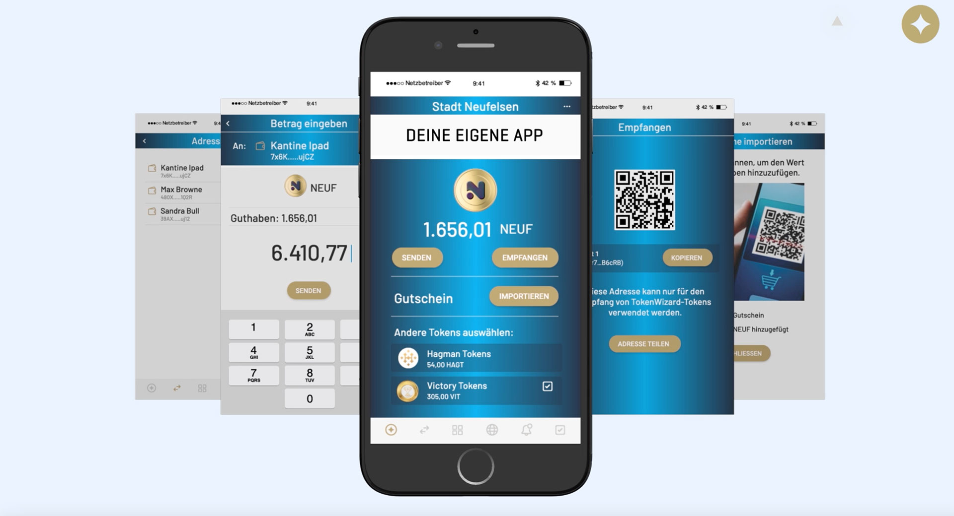 Own app for emmittenden configured for token holders