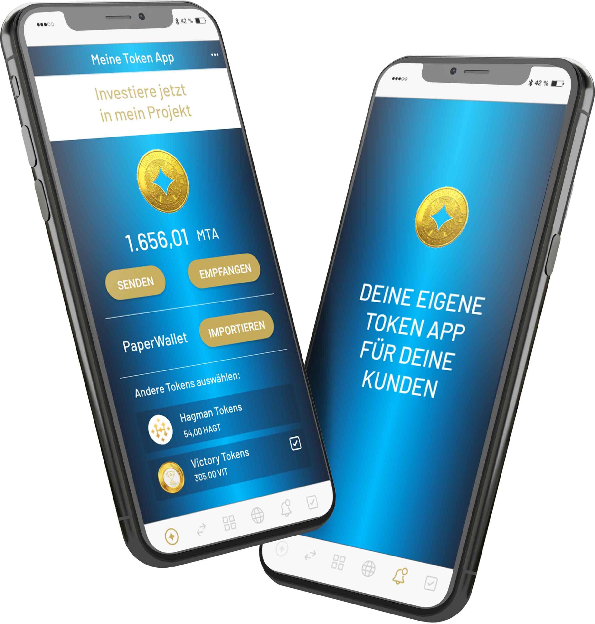 Token App zeigt leichte Investitionsmöglichkeit für Investoren an deinem Tokenisierungs Projekt 